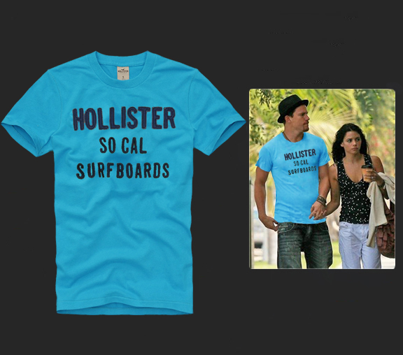 Hollister Hombres De Cuello Redondo Con Gente Fotos Corto Remera HCO4280